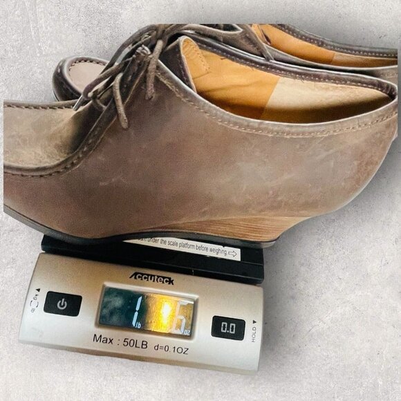 Lauren Ralph Lauren Women’s 10B Brown Denver Oxfords Wedge Heels Shoes Booties - Picture 11 of 11